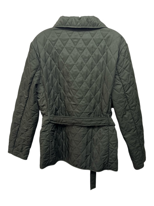 Burberry Size M Hunter Green Cotton Blend Diamond Quilted logo buttons Jacket Hunter Green / M