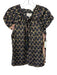 Perry Walker Size 1/S Black, Gold, Pink Silk & Polyester Ruffle Cap Sleeve Top Black, Gold, Pink / 1/S