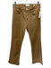 Frame Size 28 Beige Cotton Coated Denim Zip Fly High Rise Boot Cut Jeans Beige / 28