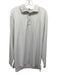 Peter Millar Size L White Synthetic Solid Athletic Polo Men's Long Sleeve Shirt White / L