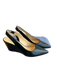 Franco Sarto Shoe Size 8 Black Manmade Material Slingbacks Wedge Heel Shoes Black / 8