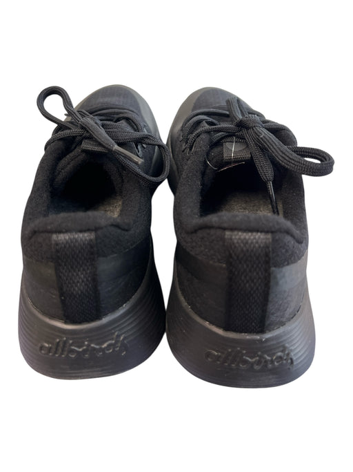 Allbirds Shoe Size 8 Black Synthetic Upper Sneaker Rubber Sole Lace Up Shoes Black / 8