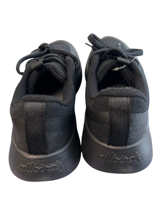Allbirds Shoe Size 8 Black Synthetic Upper Sneaker Rubber Sole Lace Up Shoes Black / 8