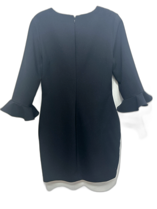 Likely Size 8 Black Polyester & Rayon Long Trumpet Sleeve 3/4 Sleeve Dress Black / 8