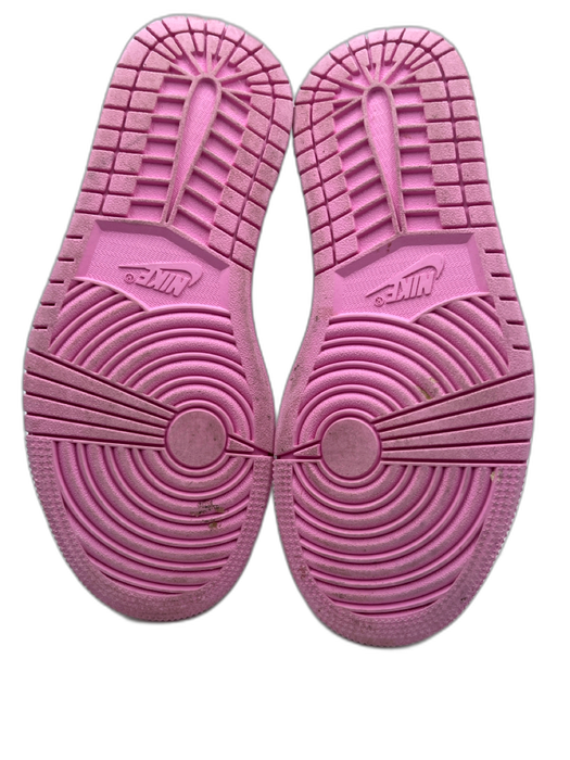 Nike Air Jordan Shoe Size 7 Pink & White Leather Suede Toe Mid Top Sneakers Pink & White / 7