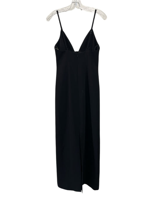 Cinq a Sept Size 4 Black Triacetate Spaghetti Strap Rhinestone Bow Detail Dress Black / 4