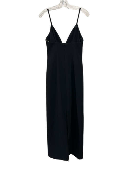 Cinq a Sept Size 4 Black Triacetate Spaghetti Strap Rhinestone Bow Detail Dress Black / 4