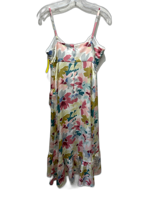 Likely Size 8 Pink, Green & Multi Print Polyester Spaghetti Strap Floral Dress Pink, Green & Multi Print / 8