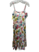 Likely Size 8 Pink, Green & Multi Print Polyester Spaghetti Strap Floral Dress Pink, Green & Multi Print / 8