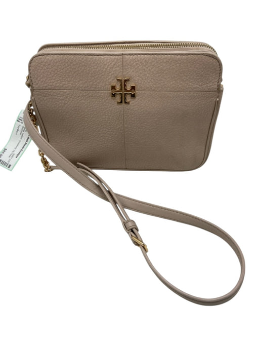 Tory Burch Beige Leather Crossbody Zip Close Bag Beige