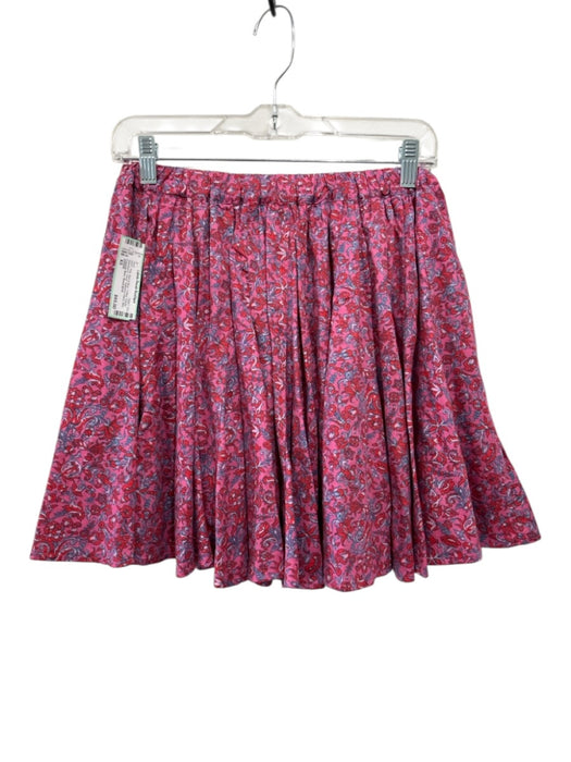 XiRENA Size XS Pink, Red & Blue Cotton Elastic Waistband Floral Mini Skirt Pink, Red & Blue / XS