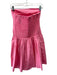 Susana Monaco Size L Pink Cotton Strapless Shirred Back Darted Dress Pink / L