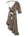 Cleobella Size M Sage Green & Pink Cotton Abstract Floral One Shoulder Dress Sage Green & Pink / M
