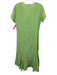 Stark X Size S Light Green Cotton Gauze Short Sleeve V Neck High-Low Dress Light Green / S