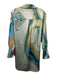 Jonathan Simkhai Size 2 Blue, Green & Orange Polyester Blend Marbled Dress Blue, Green & Orange / 2