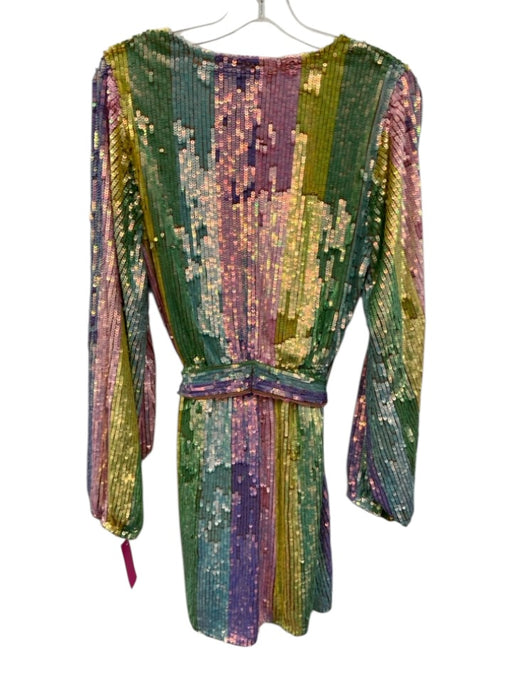 Show Me Your Mumu Size M Multi Polyester Fully Sequined Rainbow Stripe Dress Multi / M