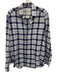 Frank & Eileen Size M Blue & White Cotton Plaid Long Sleeve Button Up Shirt Top Blue & White / M