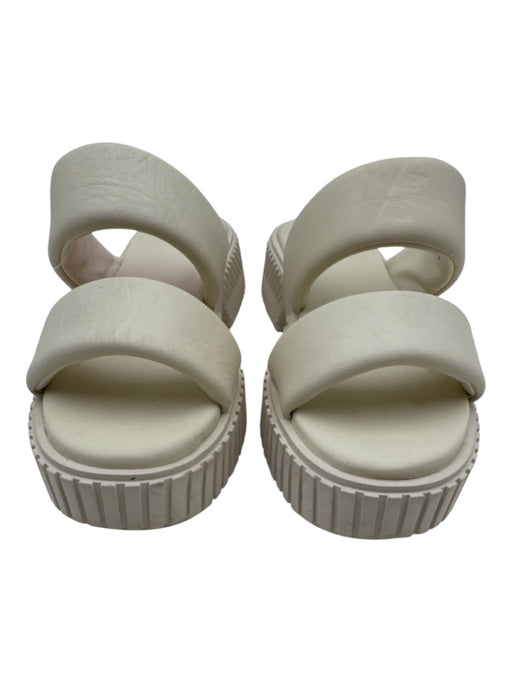 Sorel Shoe Size 6.5 Cream White Leather Upper Two Strap Platform Slide Sandals Cream White / 6.5