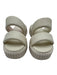 Sorel Shoe Size 6.5 Cream White Leather Upper Two Strap Platform Slide Sandals Cream White / 6.5