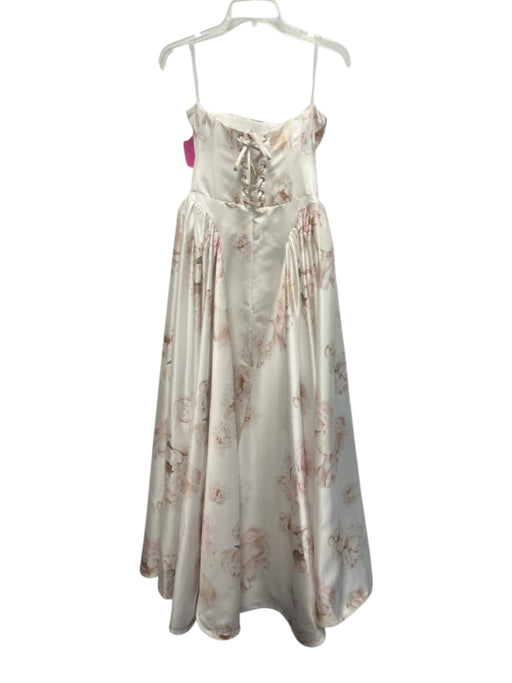 Milla Size M White & Multi Sleeveless Floral corset Maxi Gown White & Multi / M