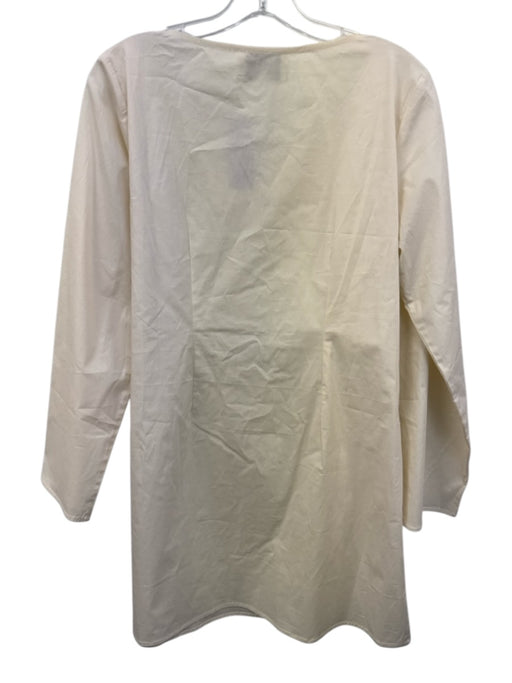 Marlies Grace Size M Cream White Cotton Blend Long Flare Sleeve Tunic Dress Cream White / M