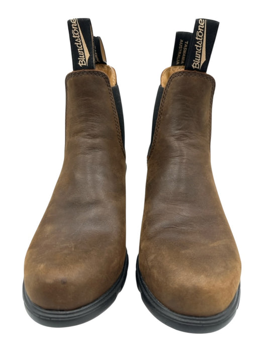 Blundstone Shoe Size 9 Brown & Black Leather Upper Ankle Chelsea Boots Brown & Black / 9