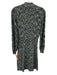 Shoshanna Size XS White, Blue & Green Viscose Blend Ribbed Knit High Neck Dress White, Blue & Green / XS