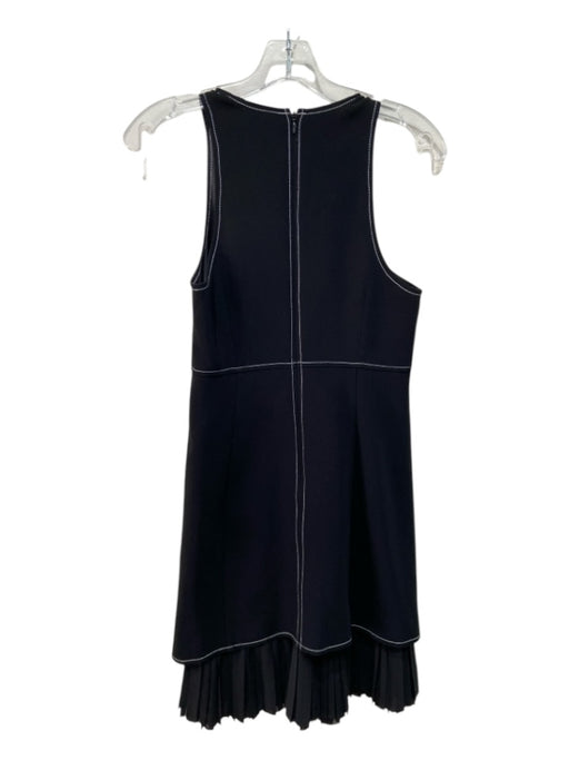 5a7 Cinq a Sept Size 0 Black & White Triacetate Blend Contrast Stitch Dress Black & White / 0