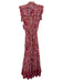 Misa Size XS Pink, Purple & Orange Polyester Blend Metallic Thread Floral Dress Pink, Purple & Orange / XS
