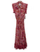 Misa Size XS Pink, Purple & Orange Polyester Blend Metallic Thread Floral Dress Pink, Purple & Orange / XS