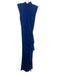 PatBo Size 4 Blue Polyester Blend Shimmer Sleeveless Gathered Ankle Length Gown Blue / 4