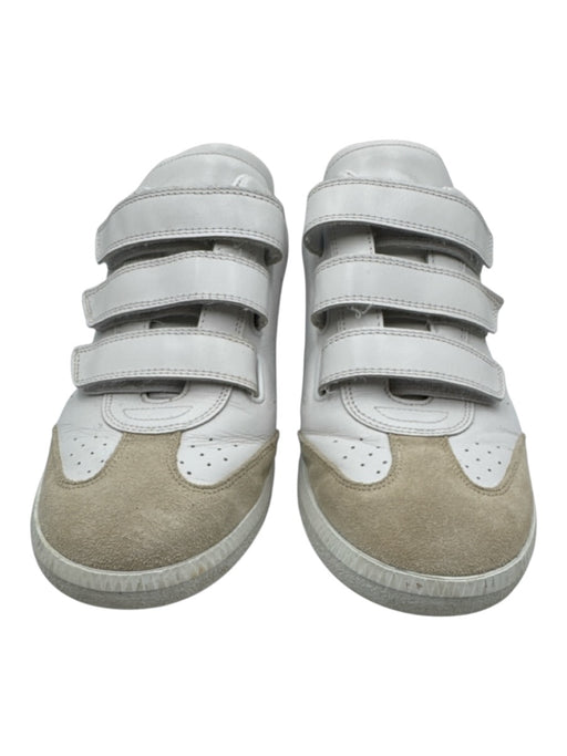 Isabel Marant Shoe Size 40 White & Brown Leather Upper Perforated Sneakers White & Brown / 40