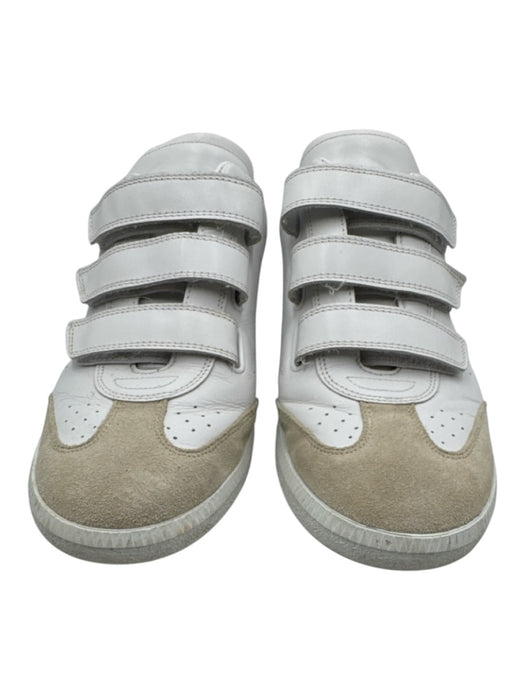 Isabel Marant Shoe Size 40 White & Brown Leather Upper Perforated Sneakers White & Brown / 40