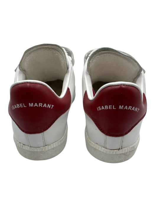 Isabel Marant Shoe Size 40 White & Brown Leather Upper Perforated Sneakers White & Brown / 40