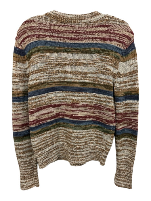 Veronica Beard Size XS Beige, Red & Multi Cotton Blend Metallic Thread Sweater Beige, Red & Multi / XS