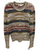 Veronica Beard Size XS Beige, Red & Multi Cotton Blend Metallic Thread Sweater Beige, Red & Multi / XS