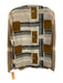 Billy Reid Size XS White, Brown & Black Cotton & Silk Geometric Stripe Top White, Brown & Black / XS