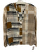 Billy Reid Size XS White, Brown & Black Cotton & Silk Geometric Stripe Top White, Brown & Black / XS