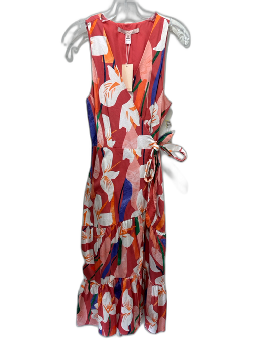 Hutch Size M White, Orange & Multi Print Cotton Sleeveless All Over Print Dress White, Orange & Multi Print / M