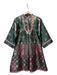 Tuckernuck Size XS Green & Pink Polyester Long Sleeve Metallic Front Pleat Dress Green & Pink / XS