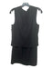 Theory Size 4 Black Cotton Round Neck Sleeveless Pop Over Above Knee Dress Black / 4