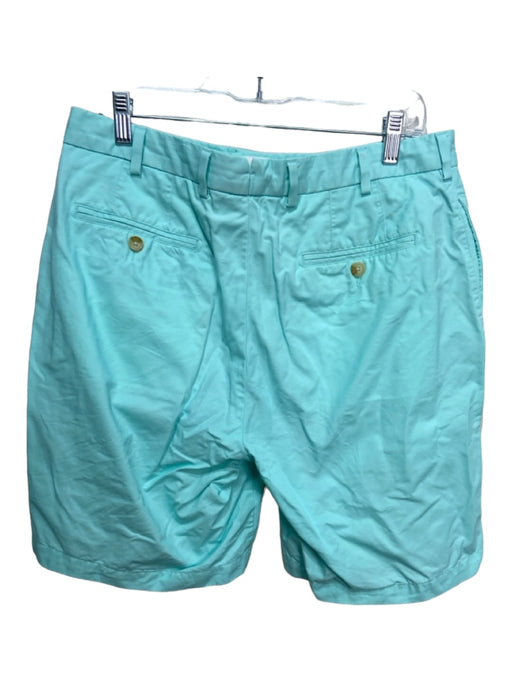 Peter Millar Size 34 Teal Cotton Blend Solid Khakis Men's Shorts 34