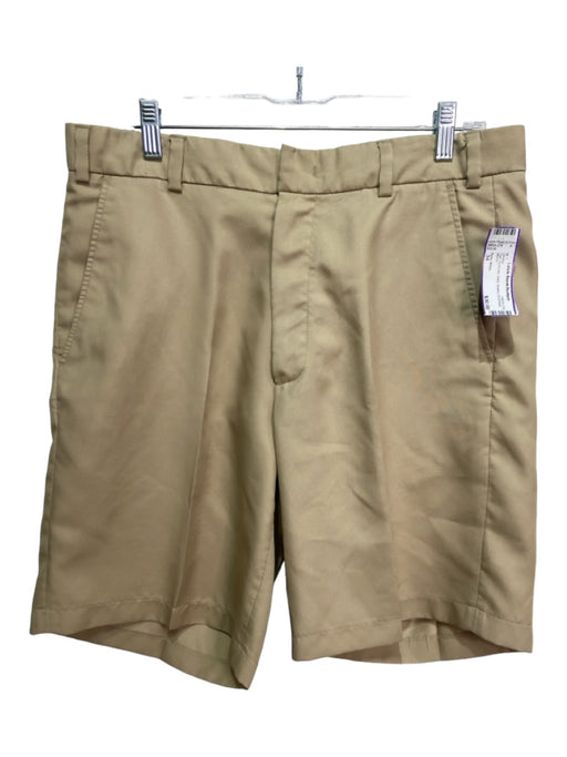 Peter Millar Size 34 Tan Synthetic Solid Khakis Men's Shorts 34