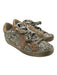 Golden Goose Shoe Size 37 Silver & Beige Leather Upper Glitter Star Sneakers Silver & Beige / 37