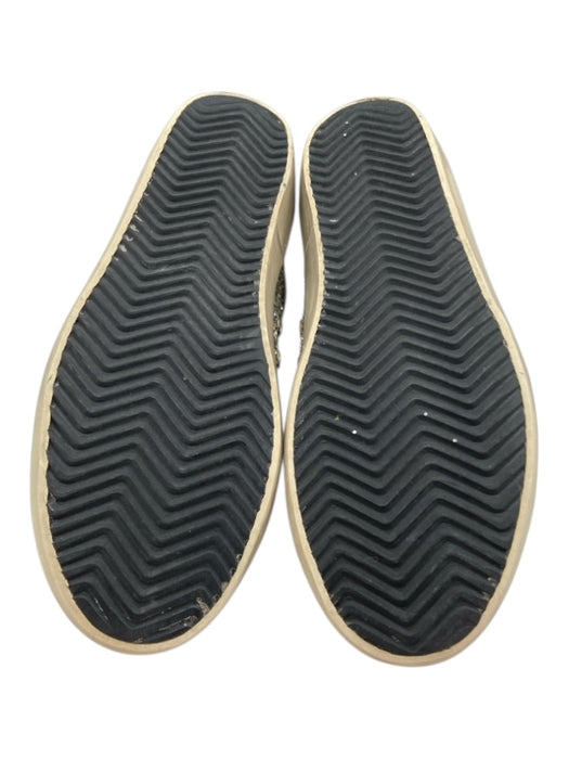 Golden Goose Shoe Size 37 Silver & Beige Leather Upper Glitter Star Sneakers Silver & Beige / 37