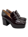 Gianvito Rossi Shoe Size 36.5 Brown Leather Upper Penny Loafer Platform Pumps Brown / 36.5