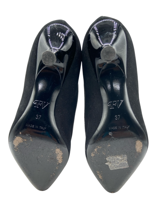Fabrizio Viti Shoe Size 37 Black & White Leather Suede Pointed Toe Booties Black & White / 37