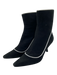 Fabrizio Viti Shoe Size 37 Black & White Leather Suede Pointed Toe Booties Black & White / 37