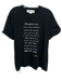 Stella McCartney Size 42 Black & White Cotton Short Sleeve Text Embroidered Top Black & White / 42