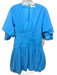 Jonathan Simkhai Size 4 Light Blue Polyester Half Puff Sleeve Split Neck Dress Light Blue / 4